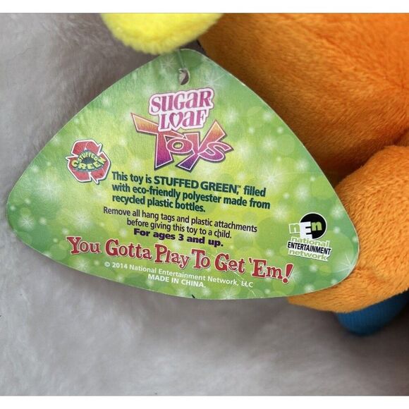 Sugar Loaf Orange Plush Animal Rock Guitar Checkered Glasses 10" Toy Stuffed - Picture 5 of 6